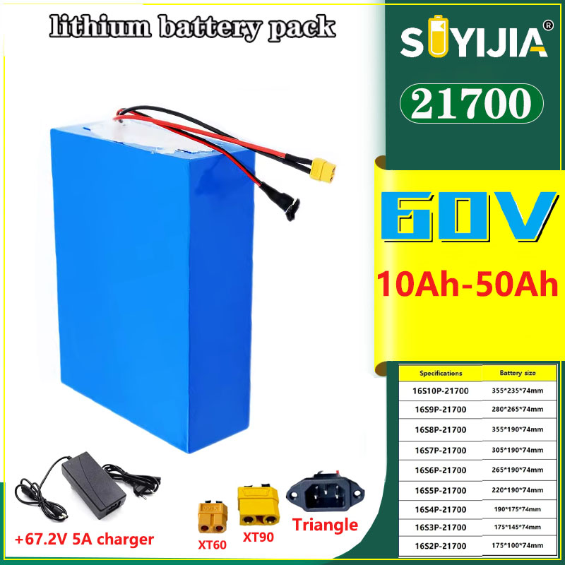 New 60V 50Ah 40Ah 30Ah 20Ah 15 - 60V 50Ah Electric Scooter Battery ulasan dan harga