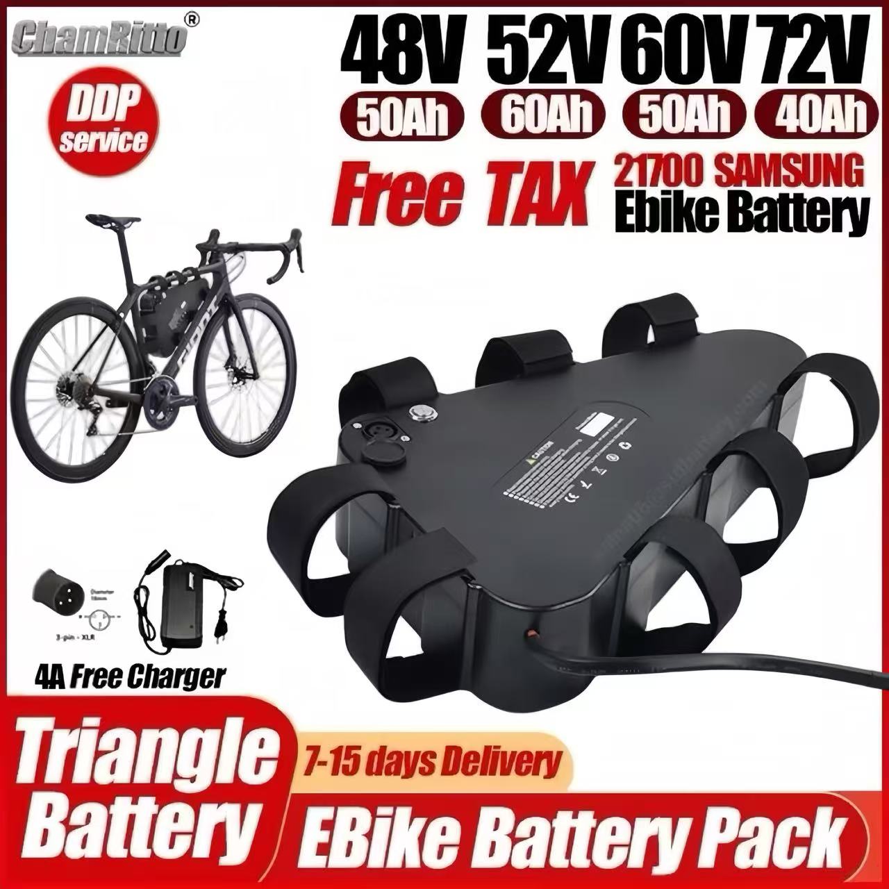 36v 48v 52v 60v 72v Electric B - 72V 50Ah 21700 Lithium Battery ulasan dan harga