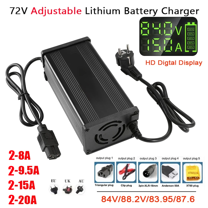72V 2-8A 2-9.5A 2-15A 2-20A Ad - 72V 15A Fast Charger ulasan dan harga