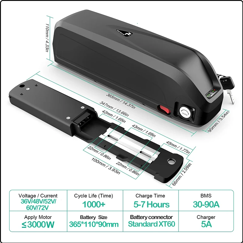 E bike Battery 21700 Hailong P - 72V 50Ah 21700 Lithium Battery ulasan dan harga