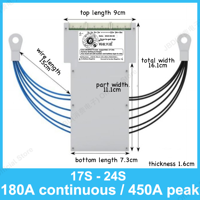 ANT BMS 17S to 24S 850A 300A 1 - 84V 50A Smart Bms Bluetooth ulasan dan harga