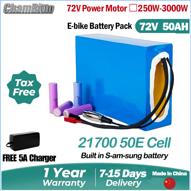 72V 20ah 30ah 40ah 50ah Elektr - 72V 50Ah 21700 Lithium Battery ulasan dan harga
